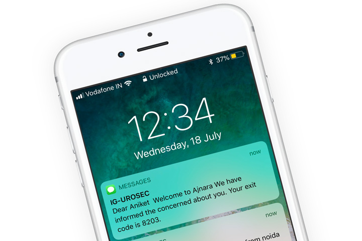 Urosecure notification sms