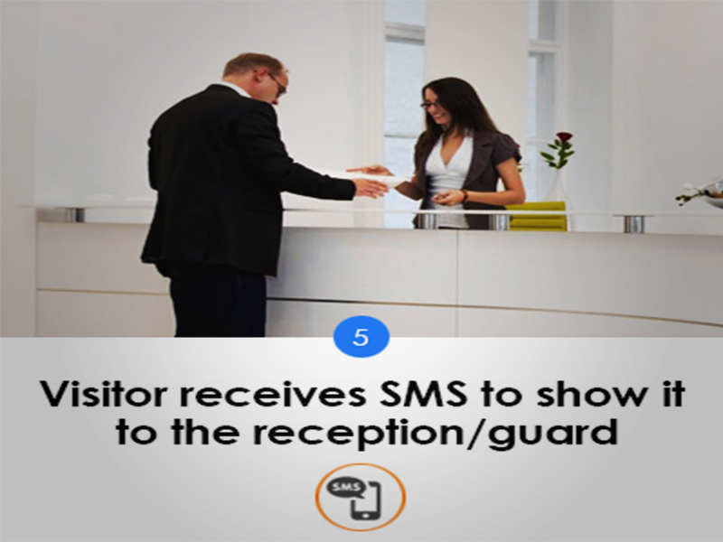 Visitor receives SMS